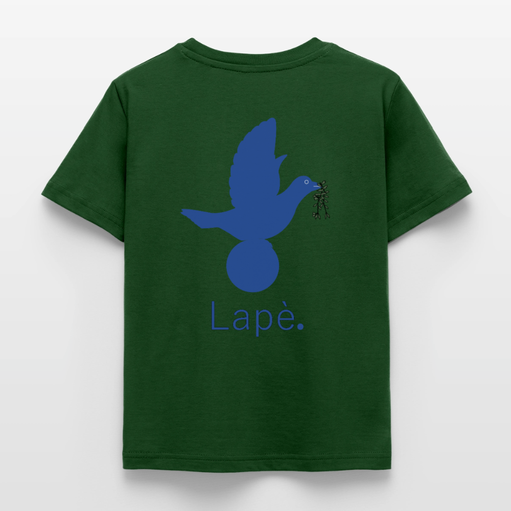 T-shirt Enfant anniversaire Lapè bleu - Lusoquot - vert forêt
