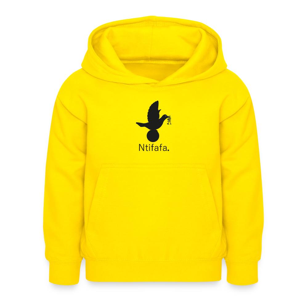 Sweat à capuche Enfant Ntifafa noir - Lusoquot - jaune