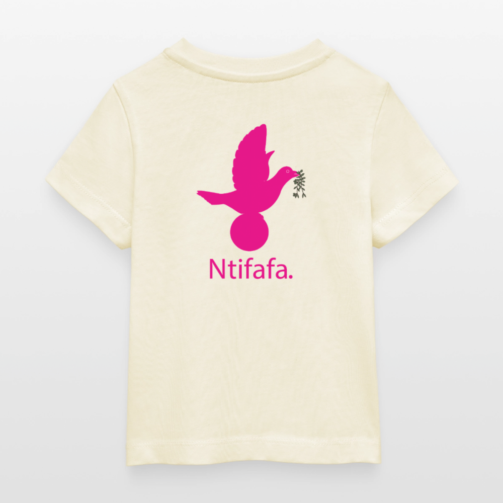 T-shirt bébé bio Stanley/Stella anniaversaire 2 ans Ntifafa rose - Lusoquot - écru doux