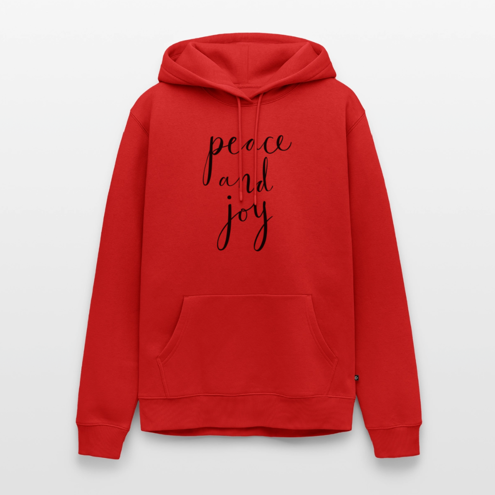 Sweat-shirt à capuche Premium pour hommes Peace and joy Peace noir - Lusoquot - rouge