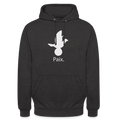 Sweat-shirt à capuche unisexe Paix blanc - Lusoquot - charbon