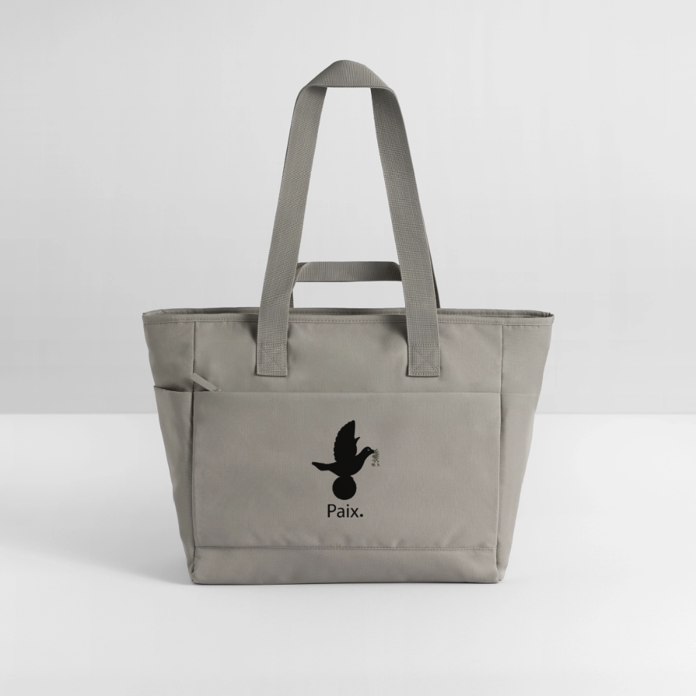 Sac matelassé déperlant Paix noir - Lusoquot - gris