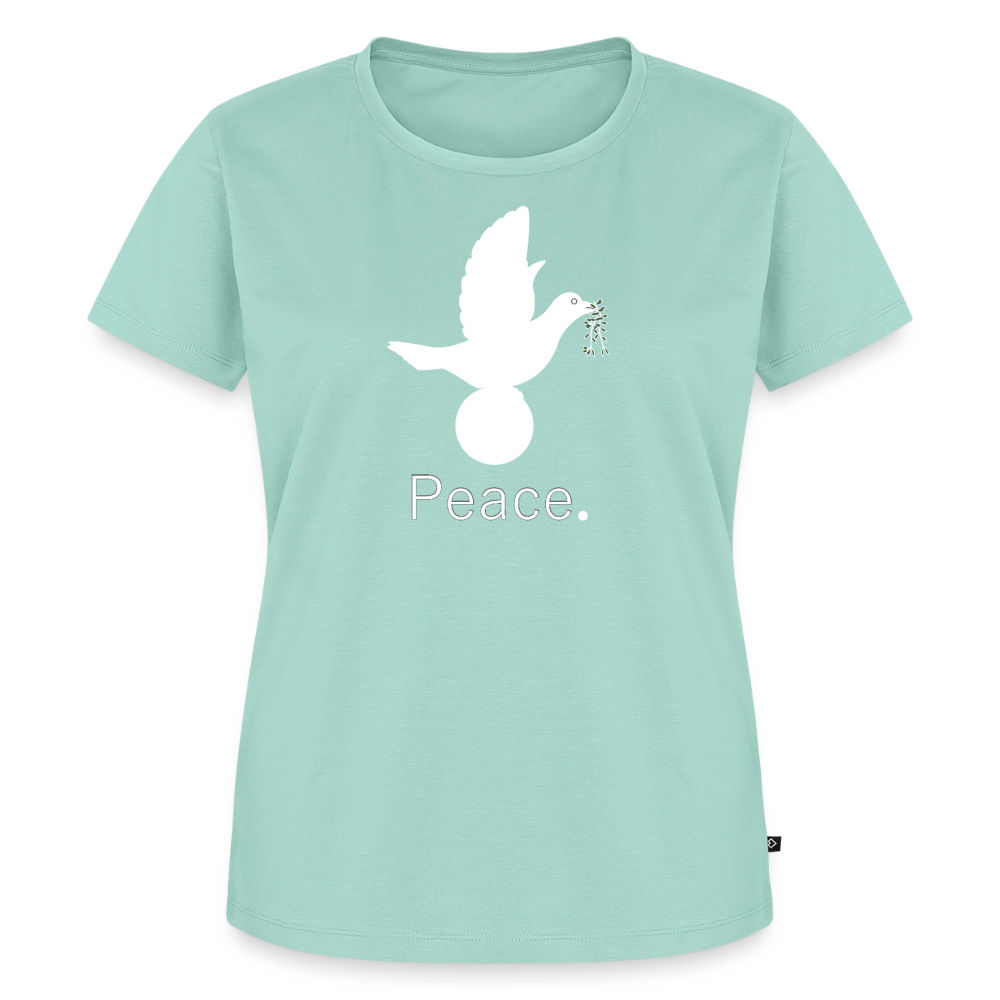 T-shirt Premium Femme Peace blanc - Lusoquot - menthe 
