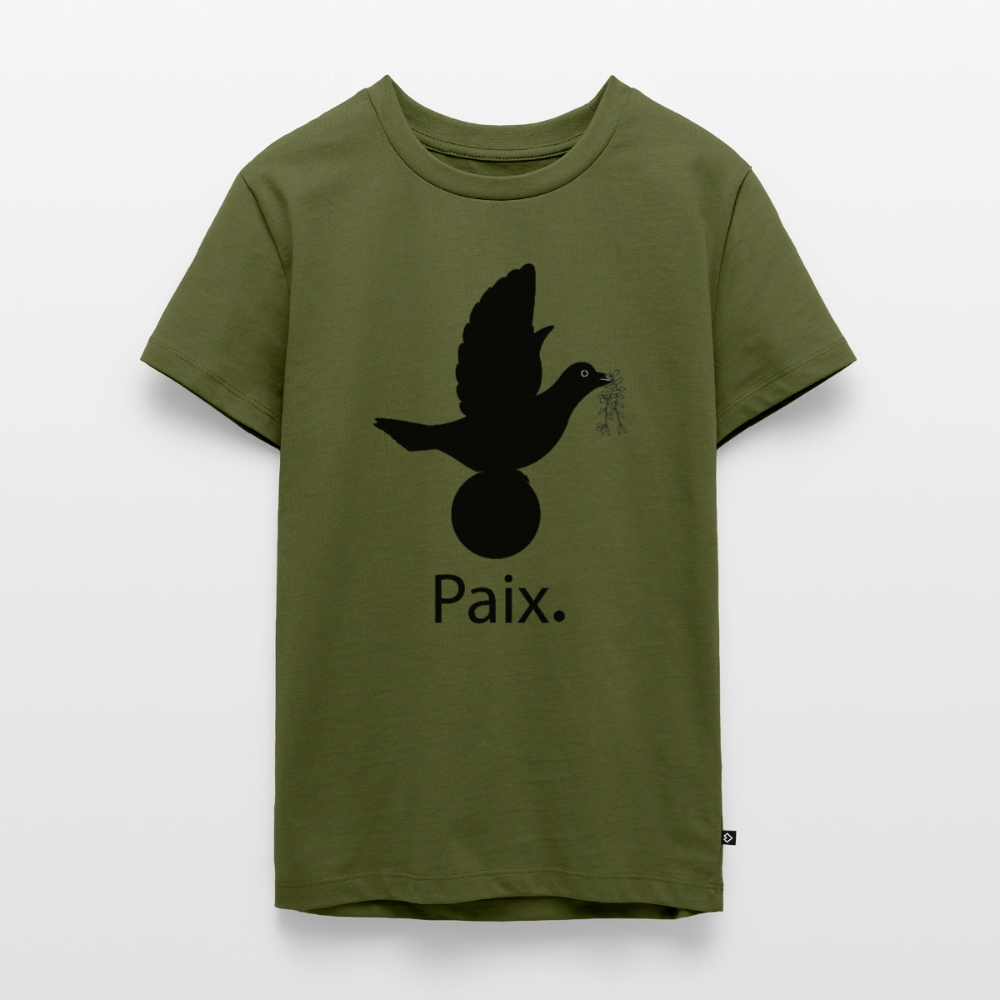T-shirt Premium Ado Paix noir - Lusoquot - kaki