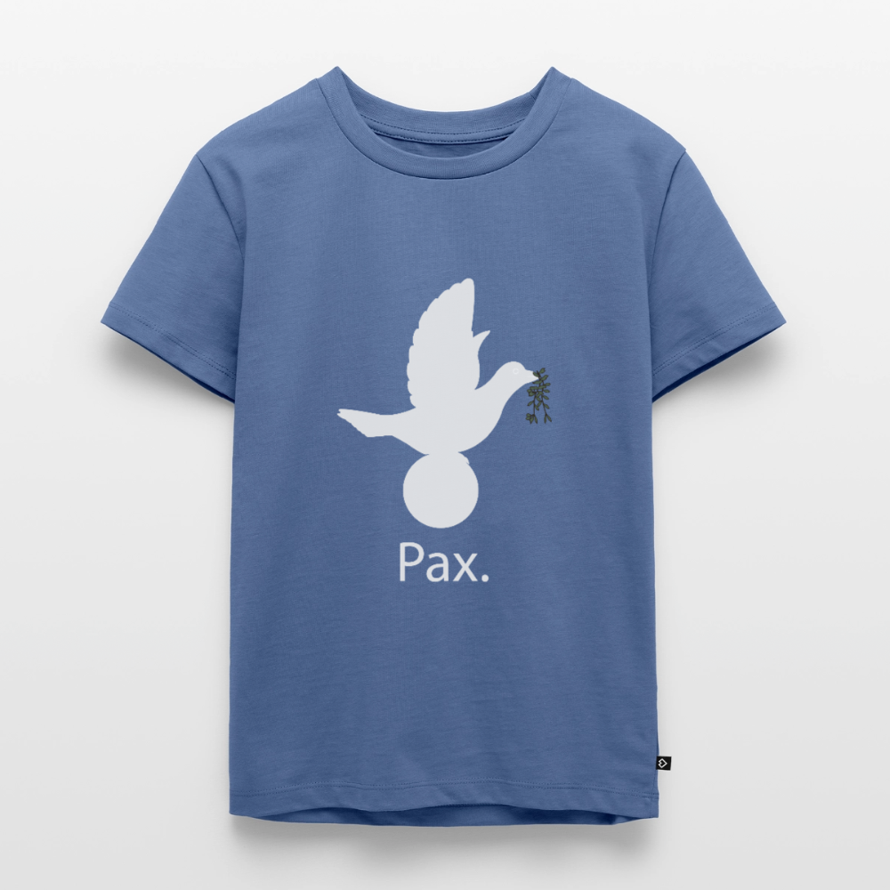 T-shirt Premium Enfant Pax blanc - Lusoquot - bleu pigeon