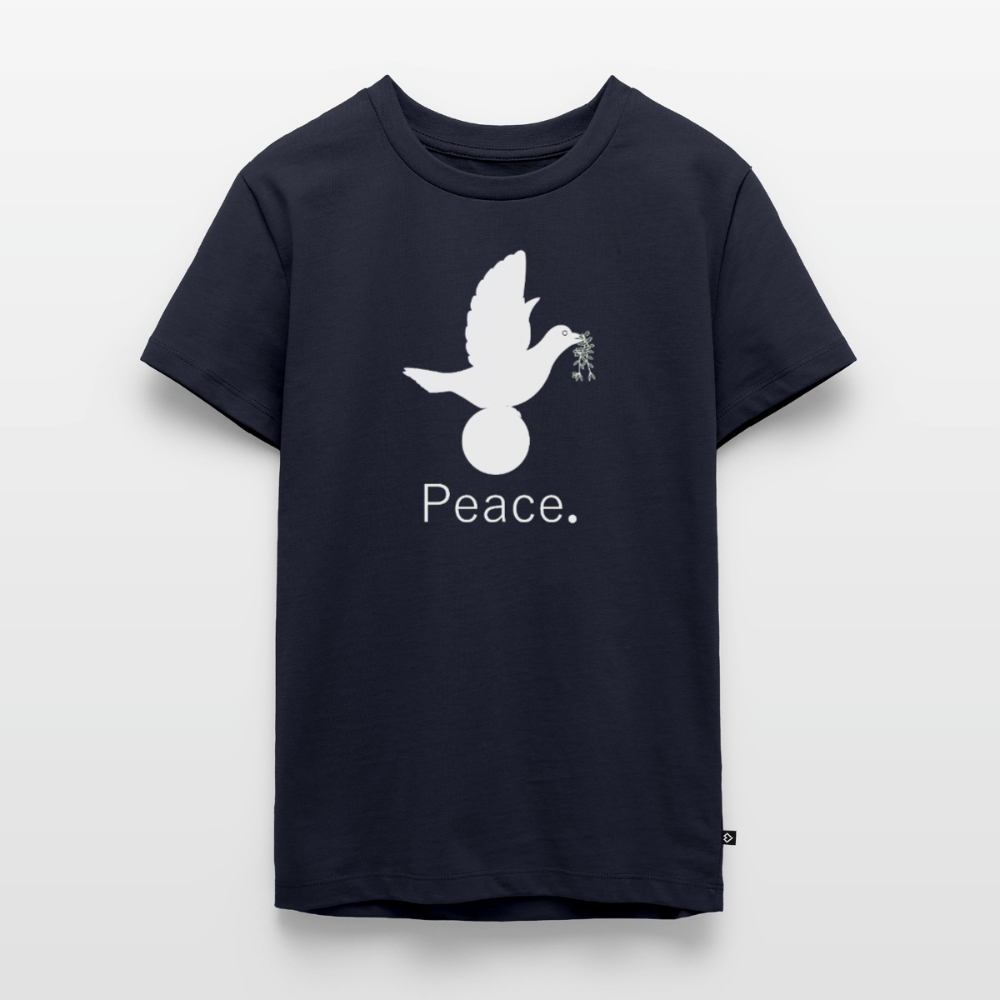 T-shirt Premium Ado Peace blanc Lusoquot - bleu marine