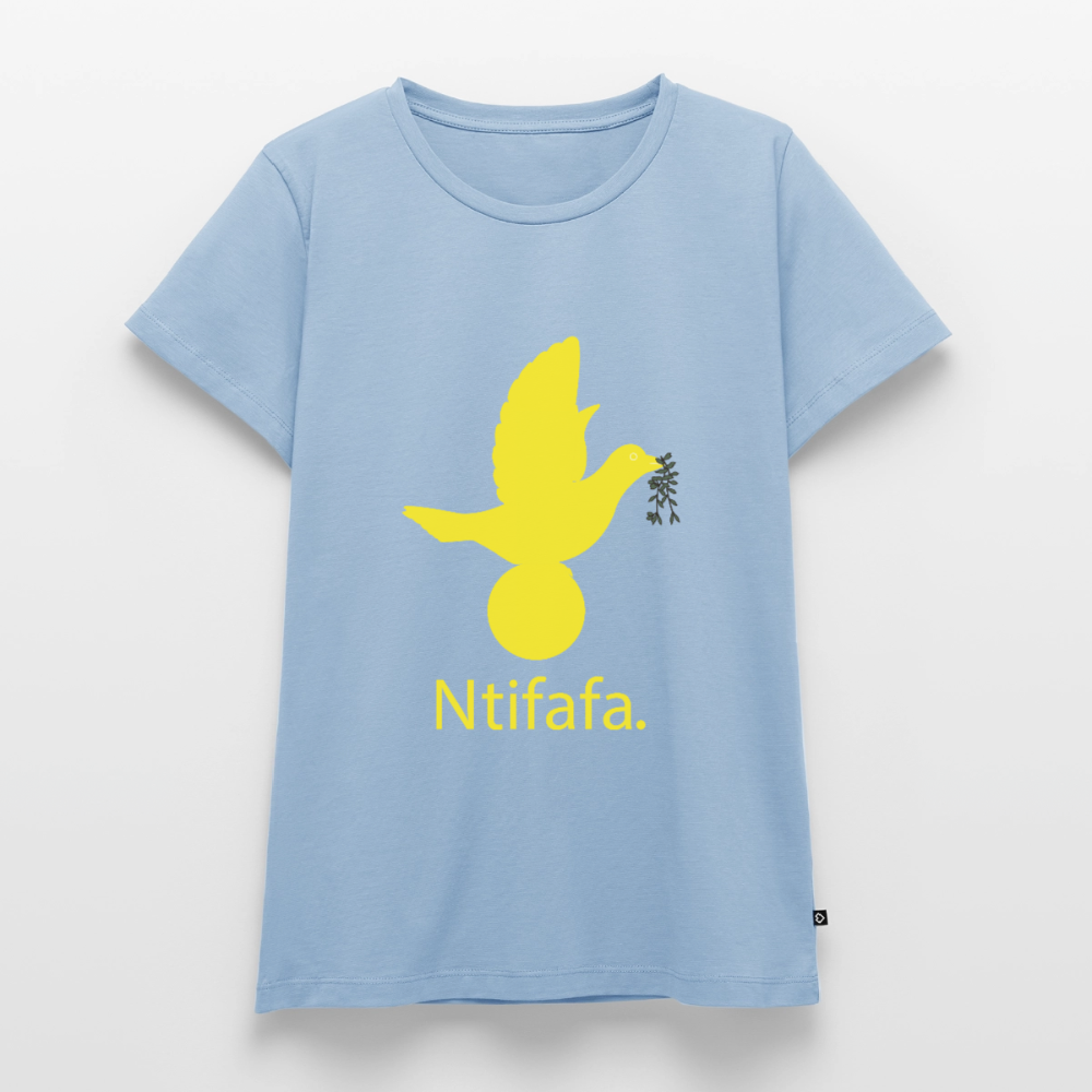 T-shirt Premium Femme Ntifafa jaune - Lusoquot - bleu clair