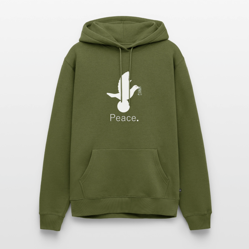 Sweat-shirt à capuche Premium pour hommes peace blanc - Lusoquot - kaki
