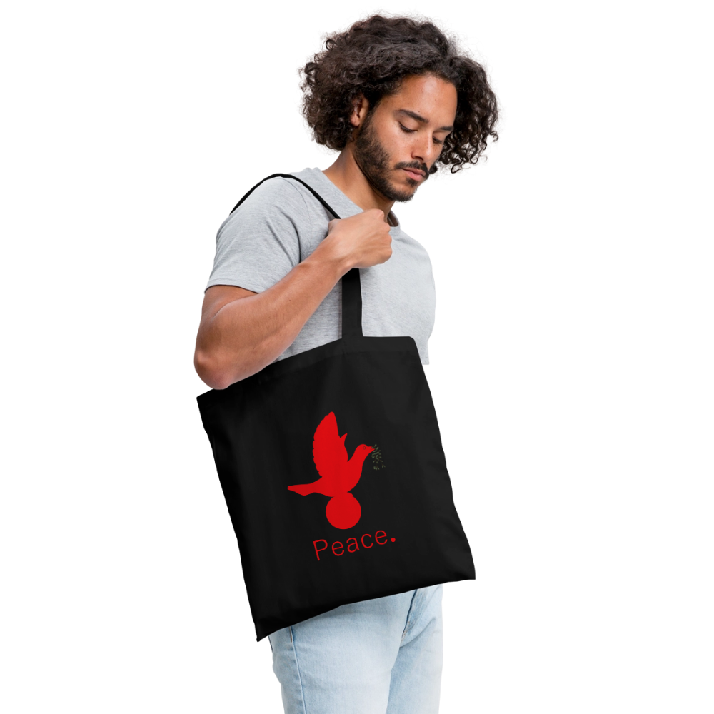 Tote Bag Peace rouge - Lusoquot - noir