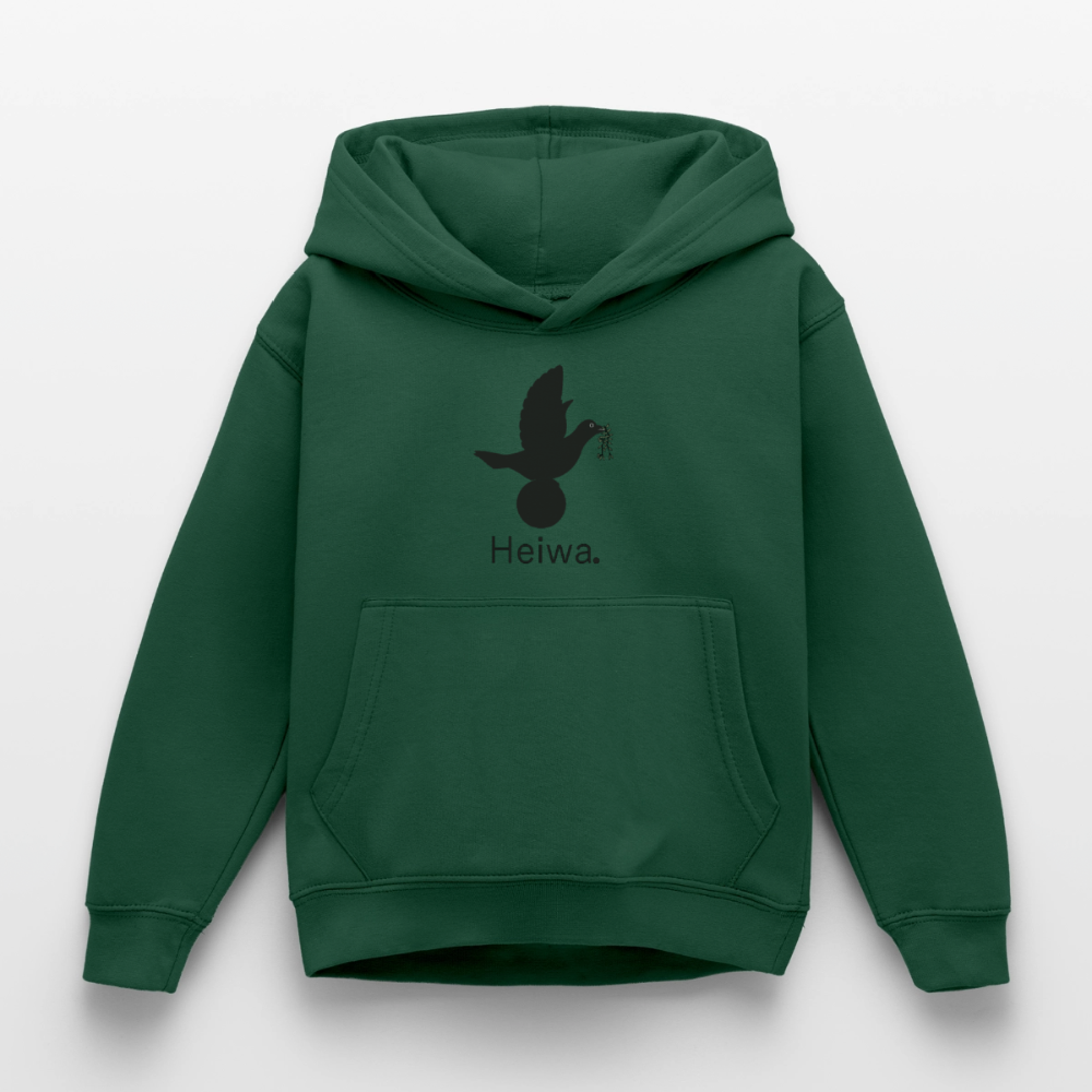 Sweat à capuche Enfant Heiwa noir - Lusoquot - vert bouteille