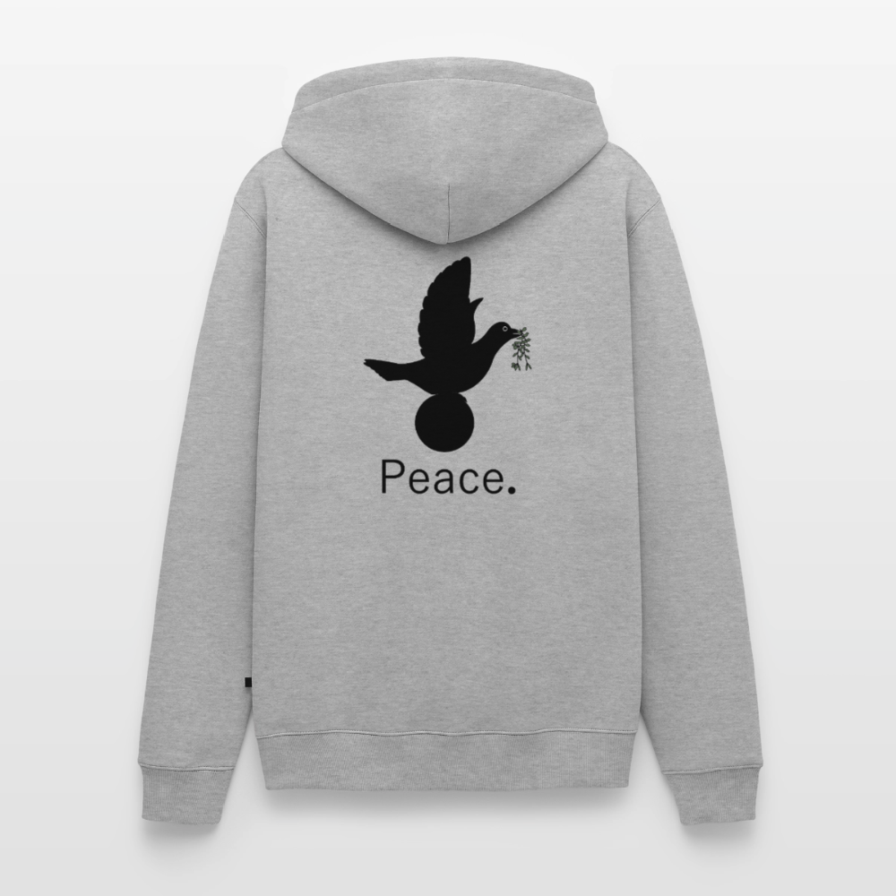 Sweat-shirt à capuche Premium pour hommes Peace and joy Peace noir - Lusoquot - gris chiné
