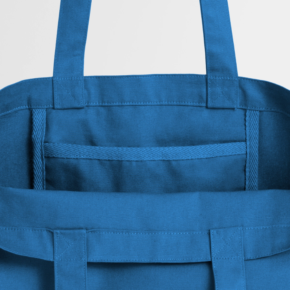 Tote bag Stanley/Stella Midweight recyclé Coeur Peace rose - Lusoquot - bleu attentif