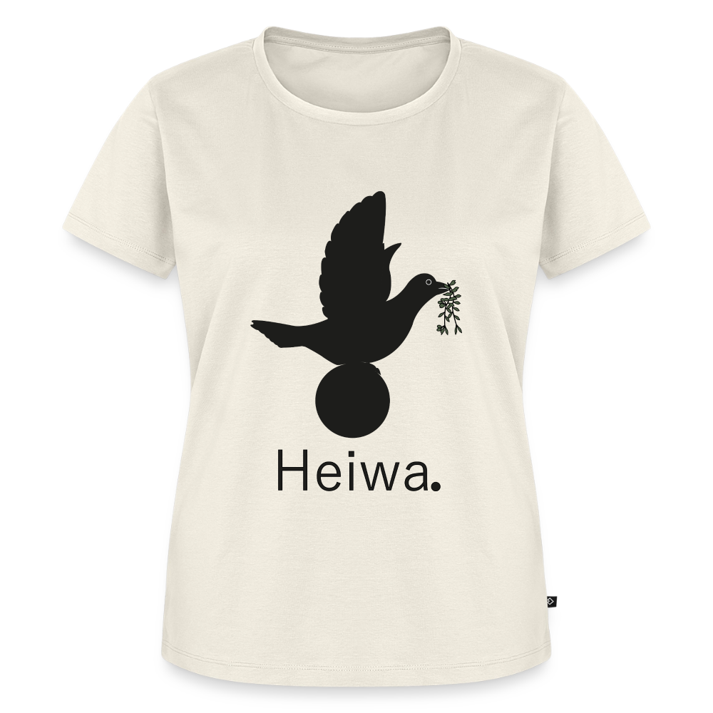 T-shirt Premium Femme Heiwa noir - Lusoquot - blanc cassé