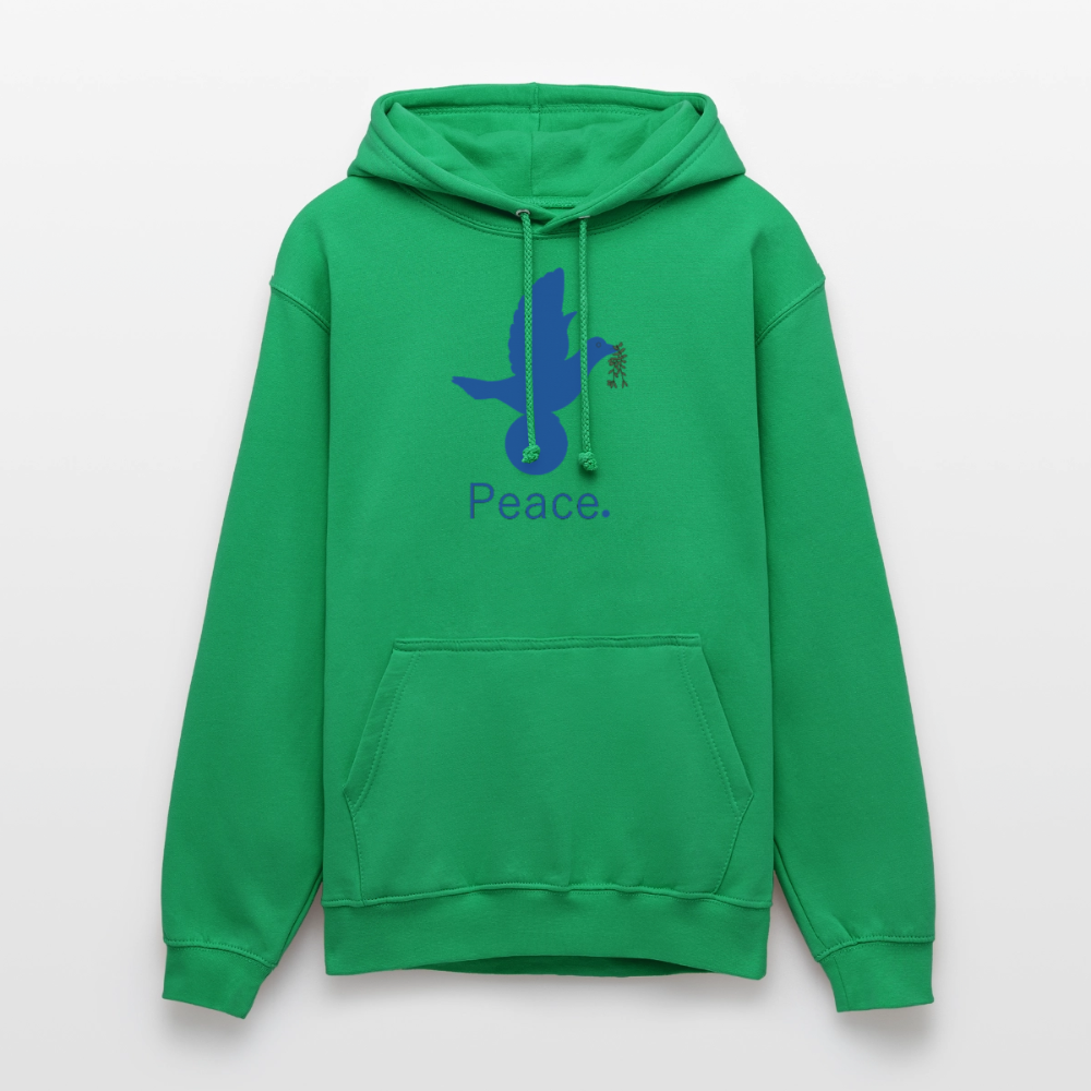 Sweat-shirt à capuche unisexe Peace bleu - vert
