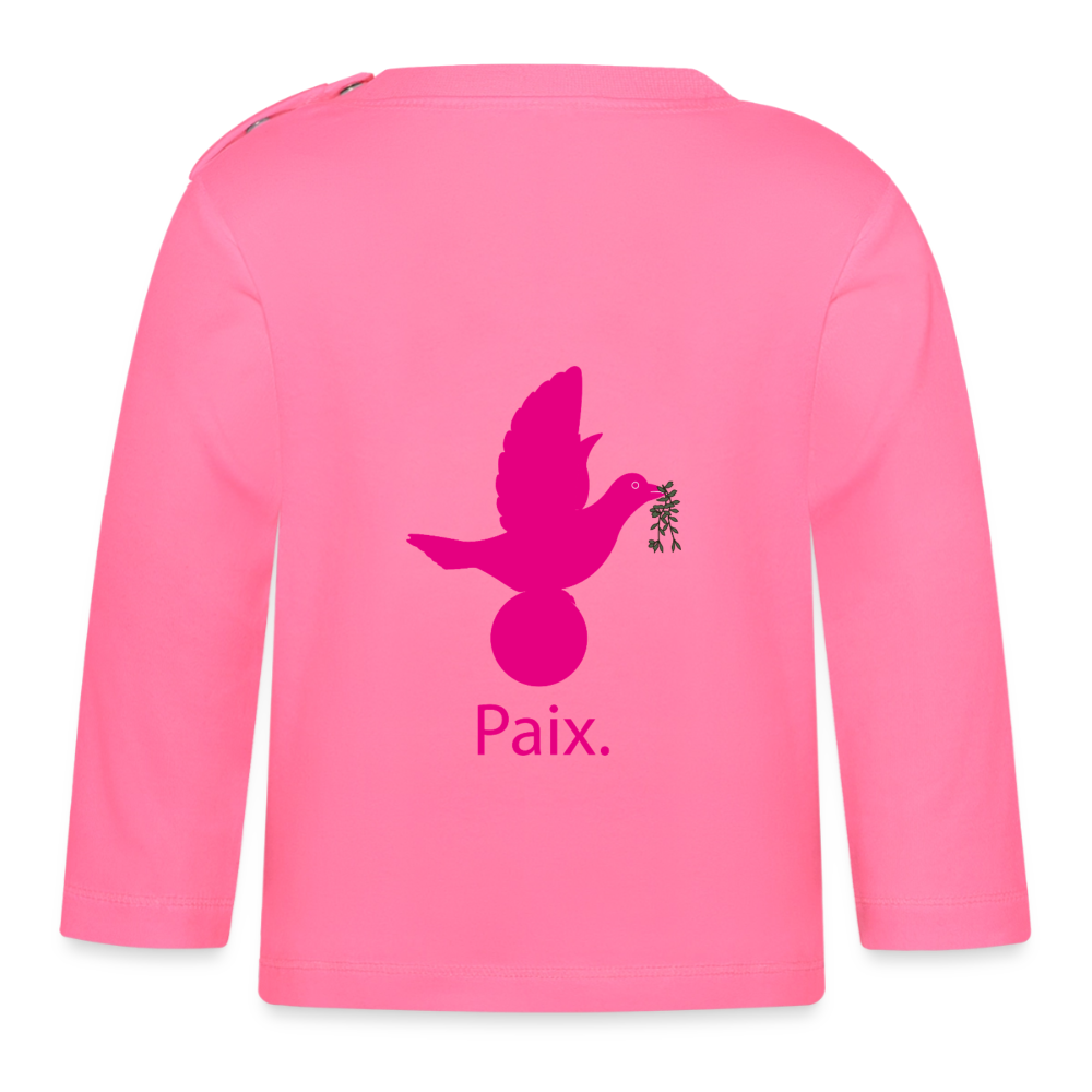 T-shirt manches longues Bébé anniversaire 1an - Lusoquot - rose azalée