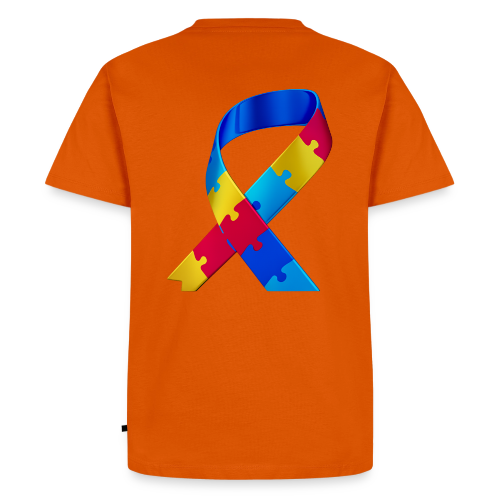 T-shirt Premium Homme trisomie 21  Paix jaune - Lusoquot - orange 