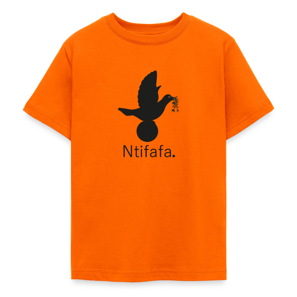 T-shirt Ado Ntifafa noir - Lusoquot - orange