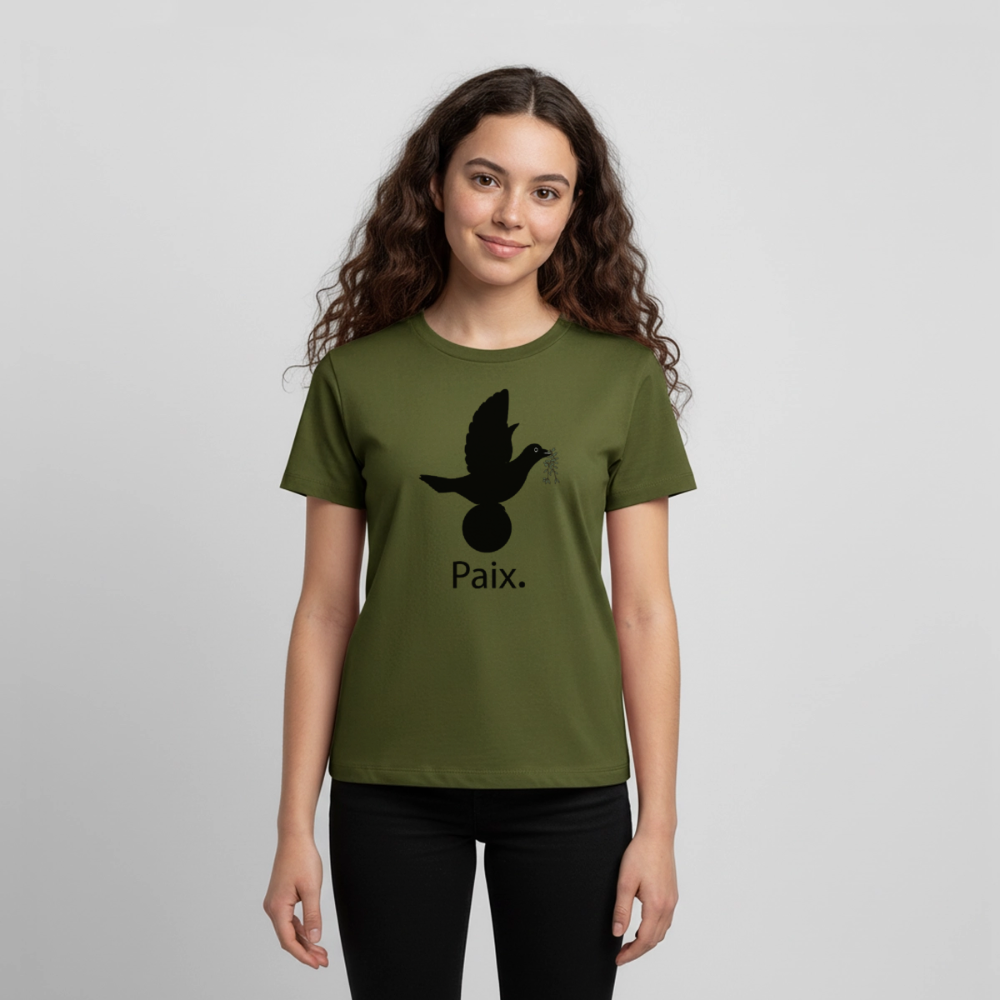 T-shirt Premium Ado Paix noir - Lusoquot - kaki