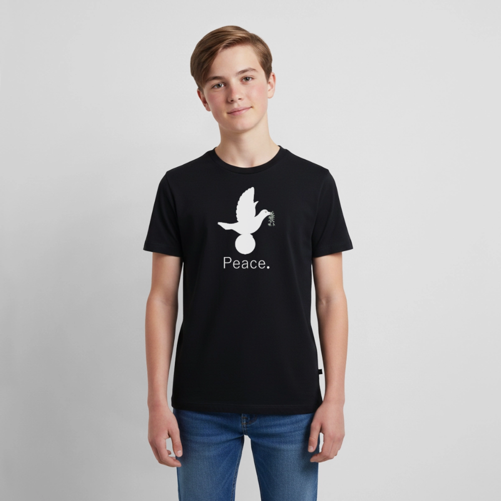 T-shirt Premium Ado Peace blanc Lusoquot - noir