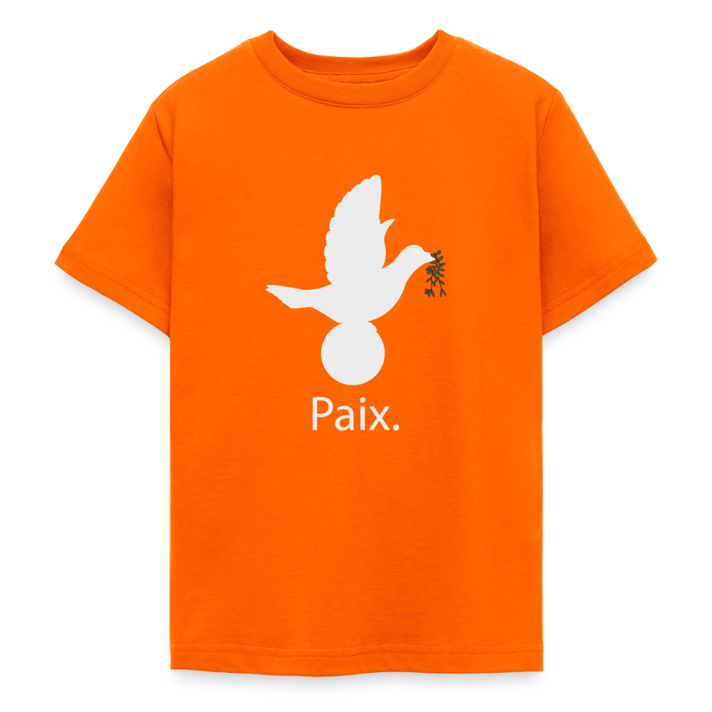 T-shirt Ado  Paix blanc - Lusoquot - orange