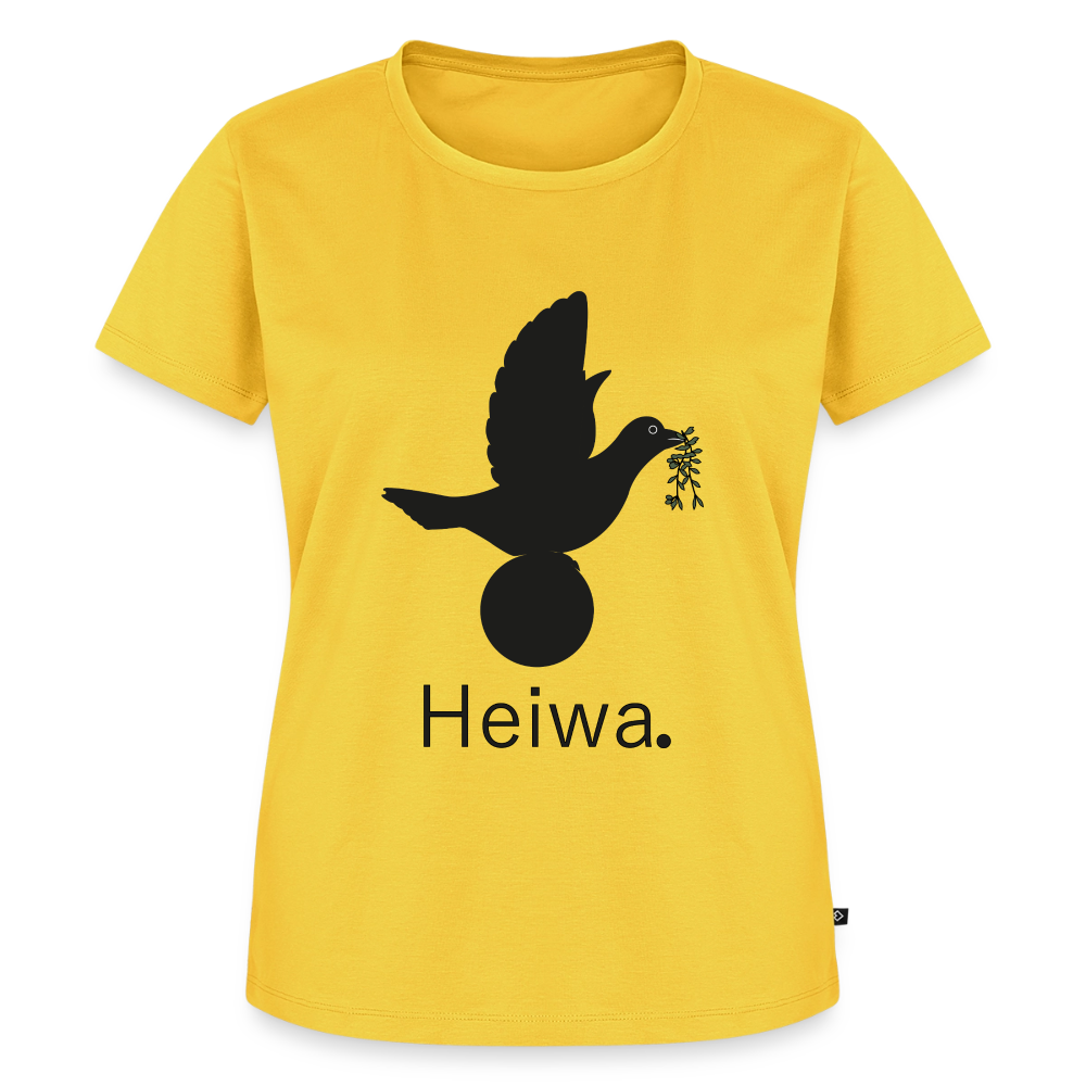 T-shirt Premium Femme Heiwa noir - Lusoquot - jaune soleil