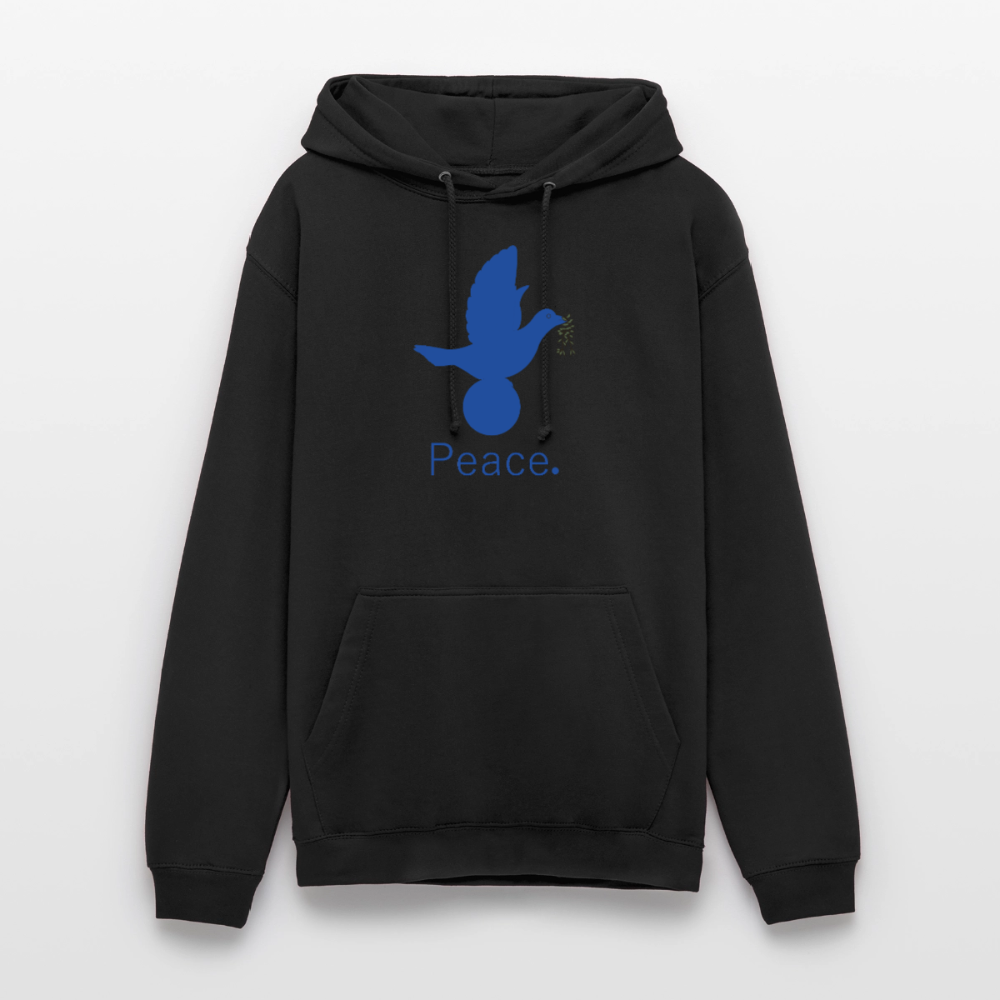 Sweat-shirt à capuche unisexe Peace bleu - noir
