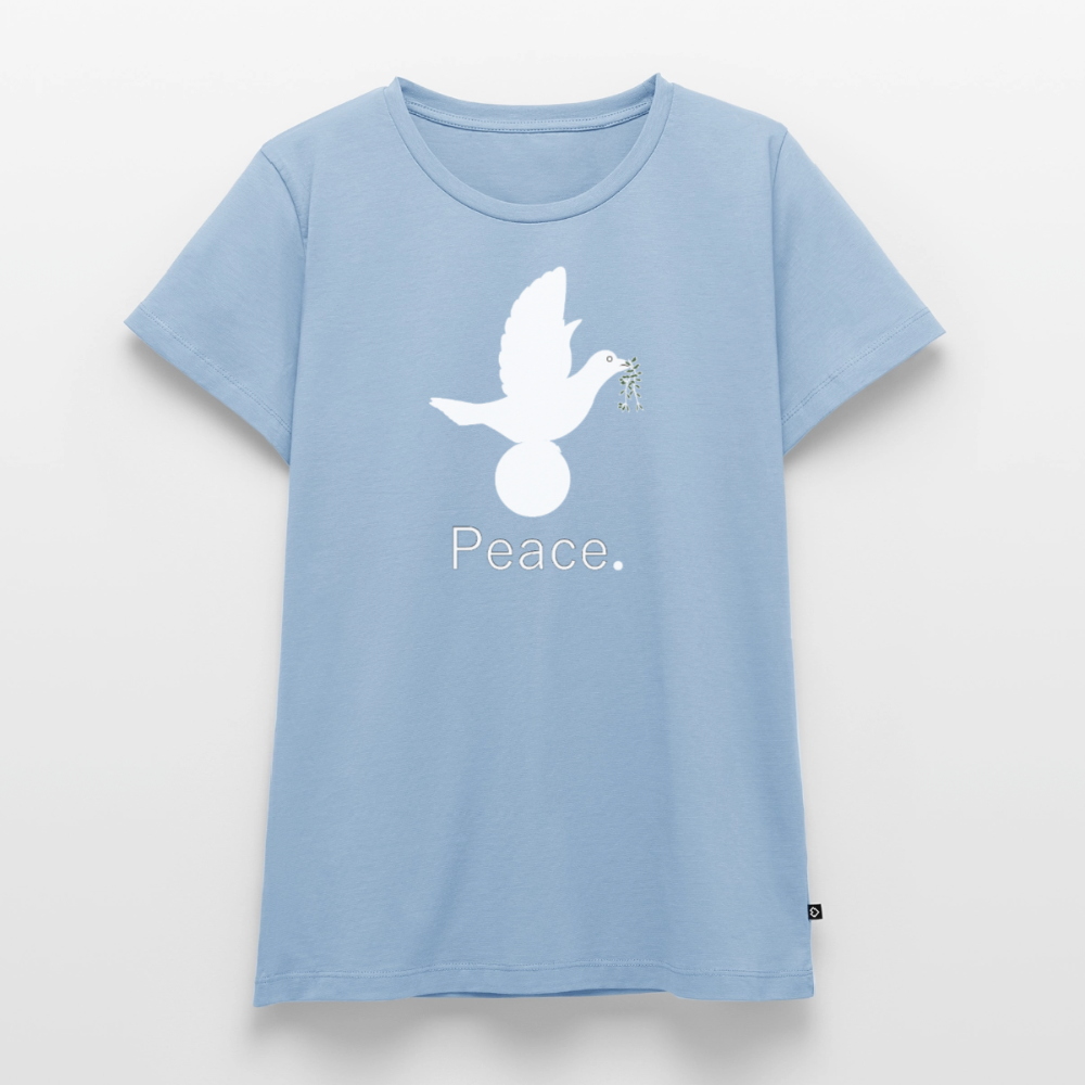 T-shirt Premium Femme Peace blanc - Lusoquot - bleu clair