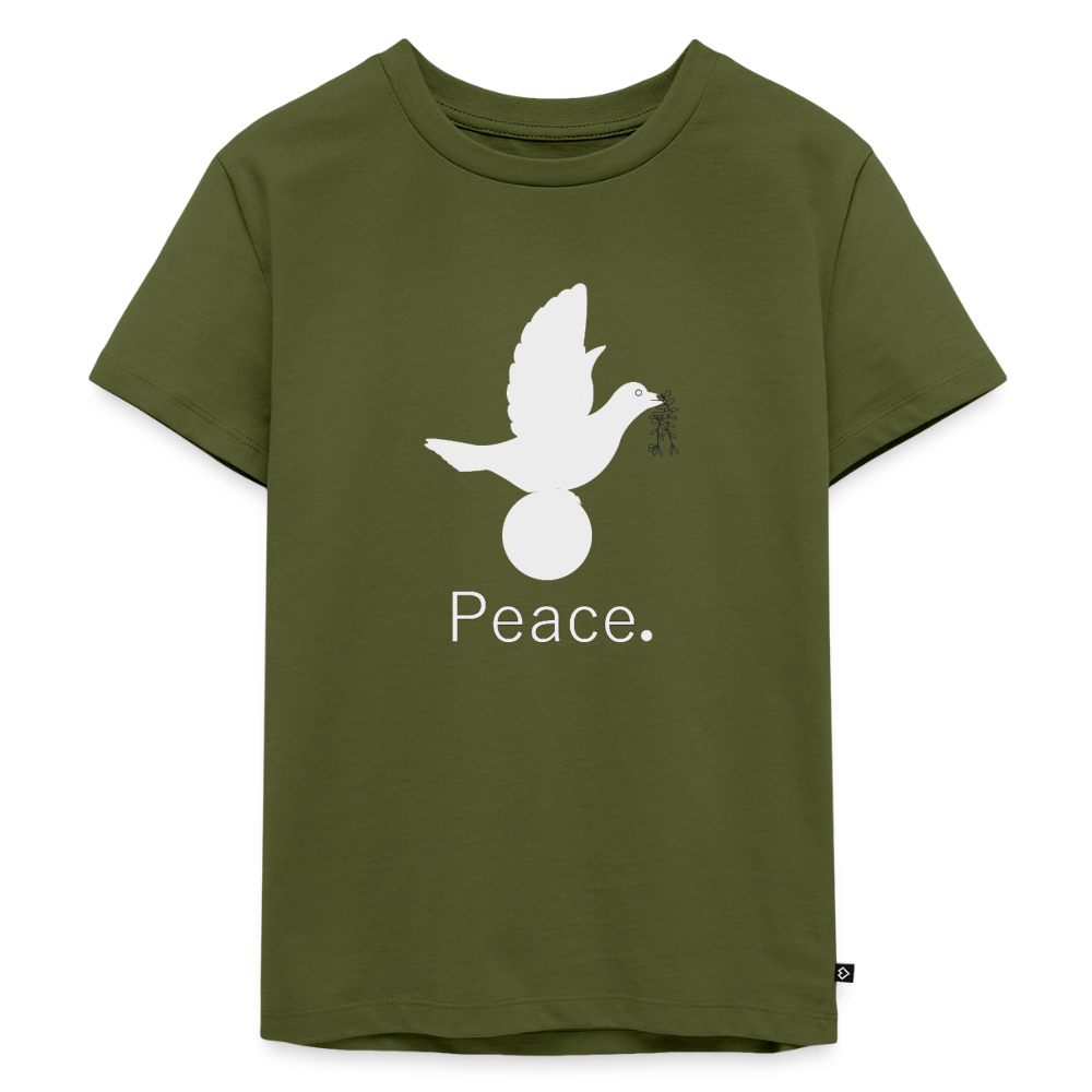 T-shirt Premium Enfant Peace blanc - Lusoquot - kaki