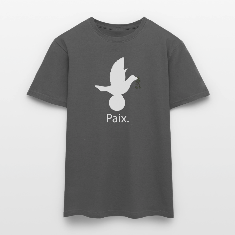T-shirt Homme Paix blanc - Lusoquot - charbon