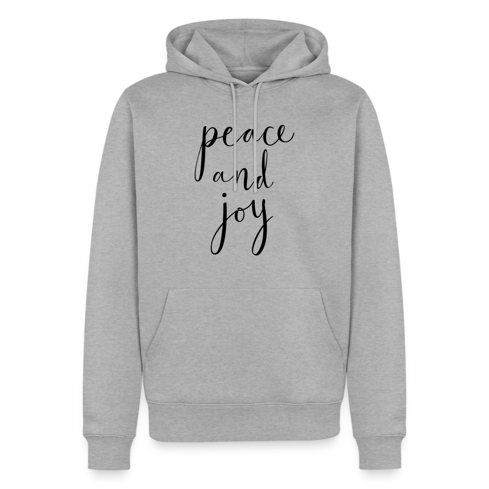 Sweat-shirt à capuche Premium pour hommes Peace and joy Peace noir - Lusoquot - gris chiné