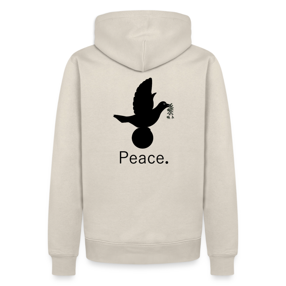 Sweat-shirt à capuche Premium pour hommes Peace and joy Peace noir - Lusoquot - beige