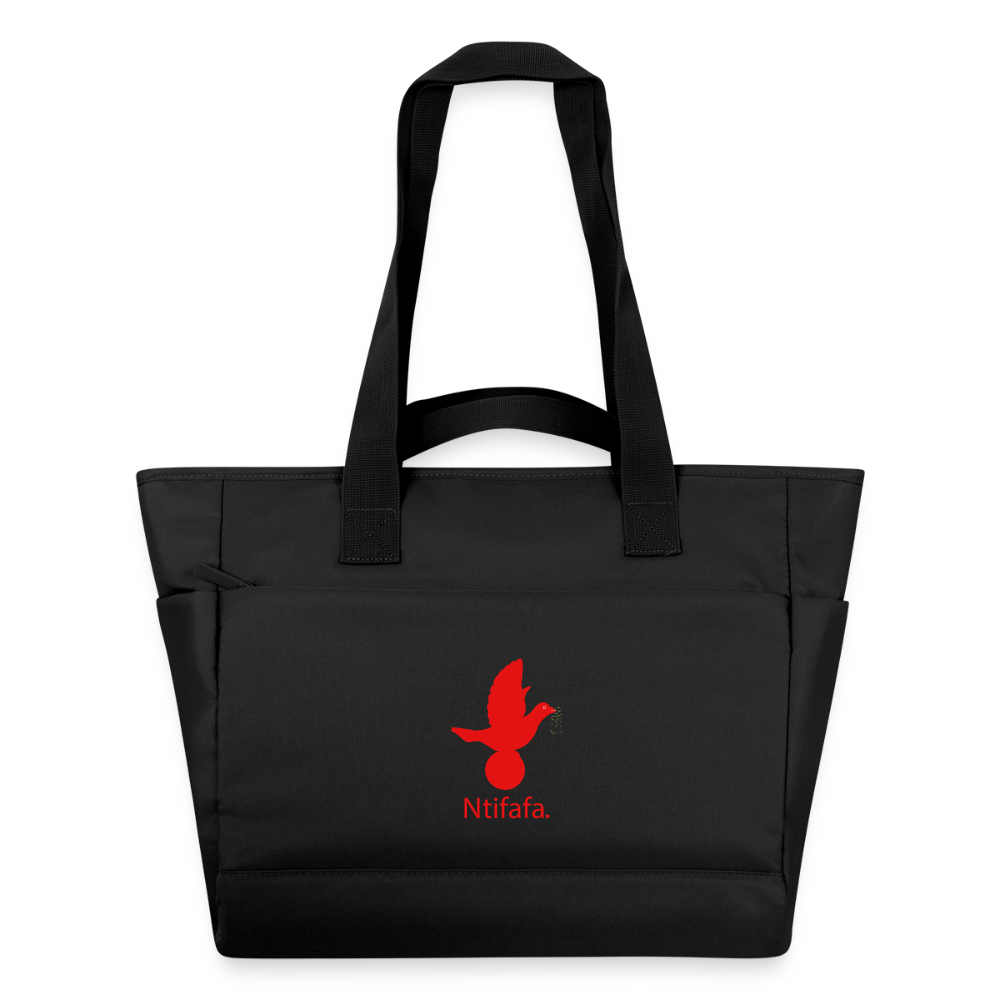 Sac matelassé déperlant Ntifafa rouge - Lusoquot - noir