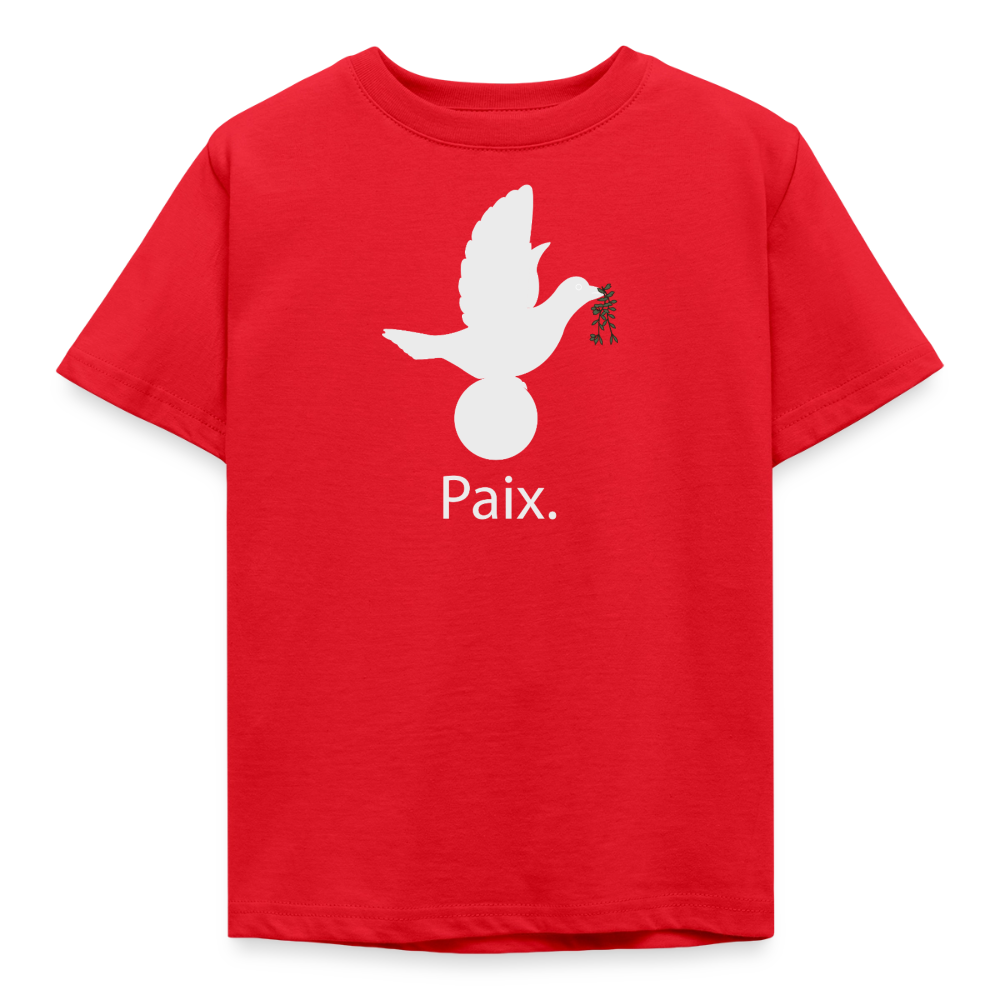 T-shirt Enfant Paix blanc - Lusoquot - rouge