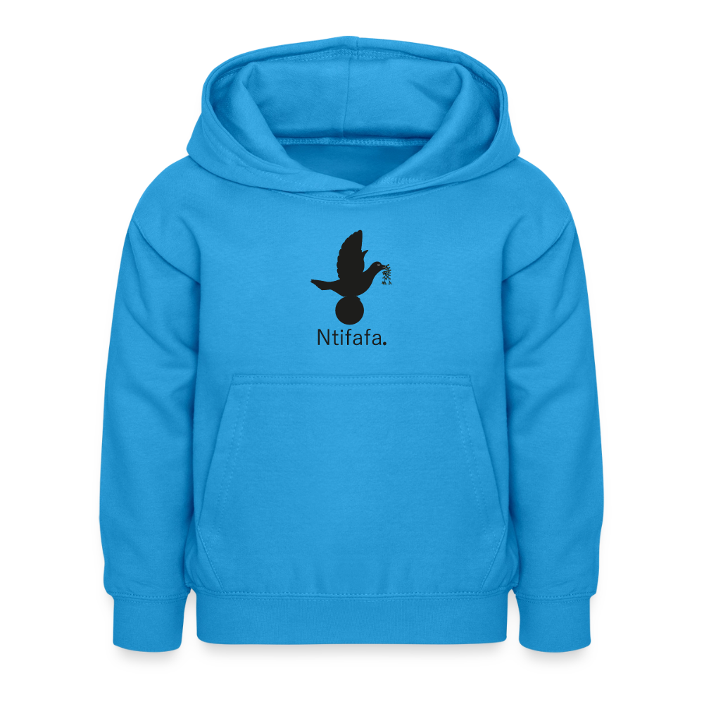 Sweat à capuche Enfant Ntifafa noir - Lusoquot - bleu mer