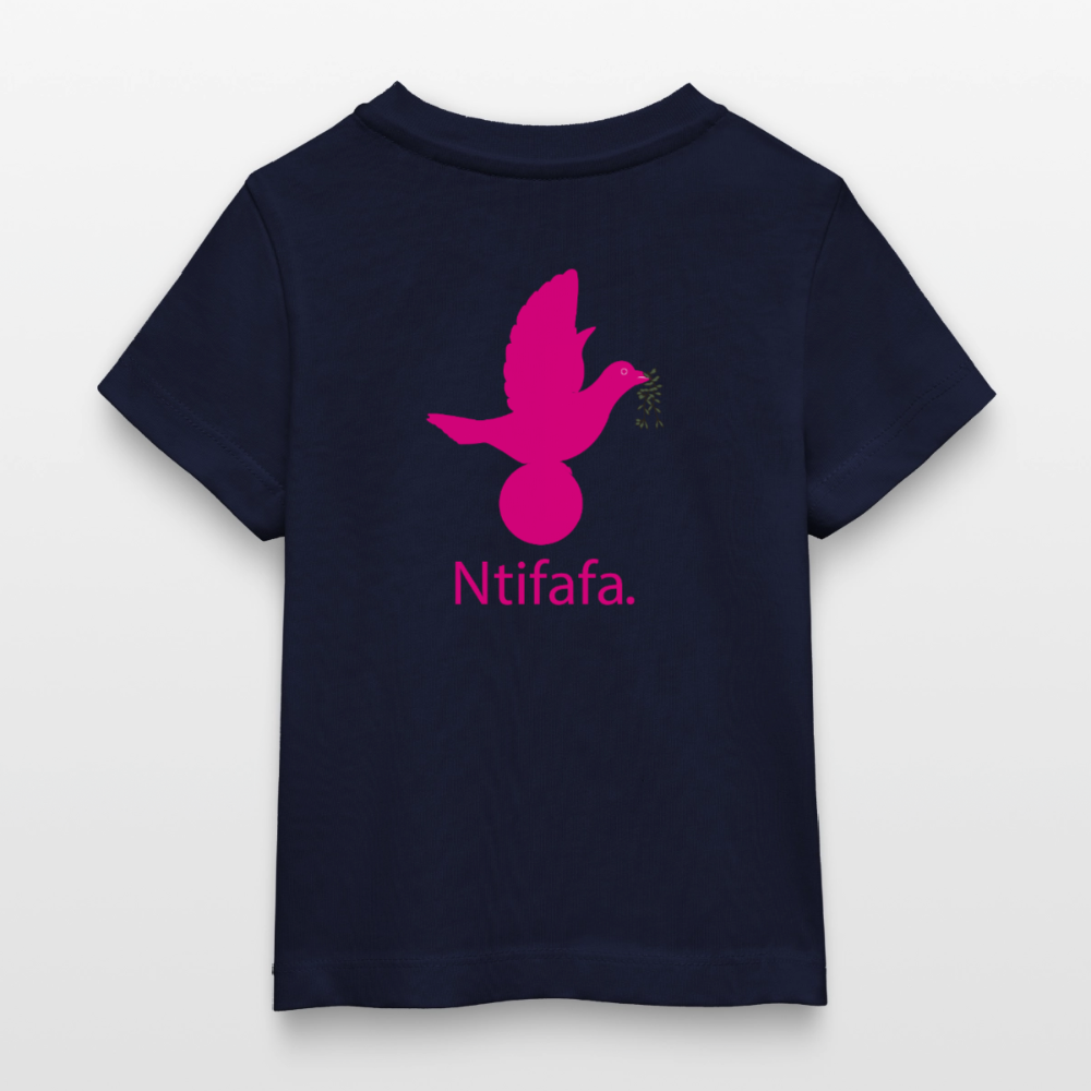 T-shirt bébé bio Stanley/Stella anniaversaire 2 ans Ntifafa rose - Lusoquot - marine