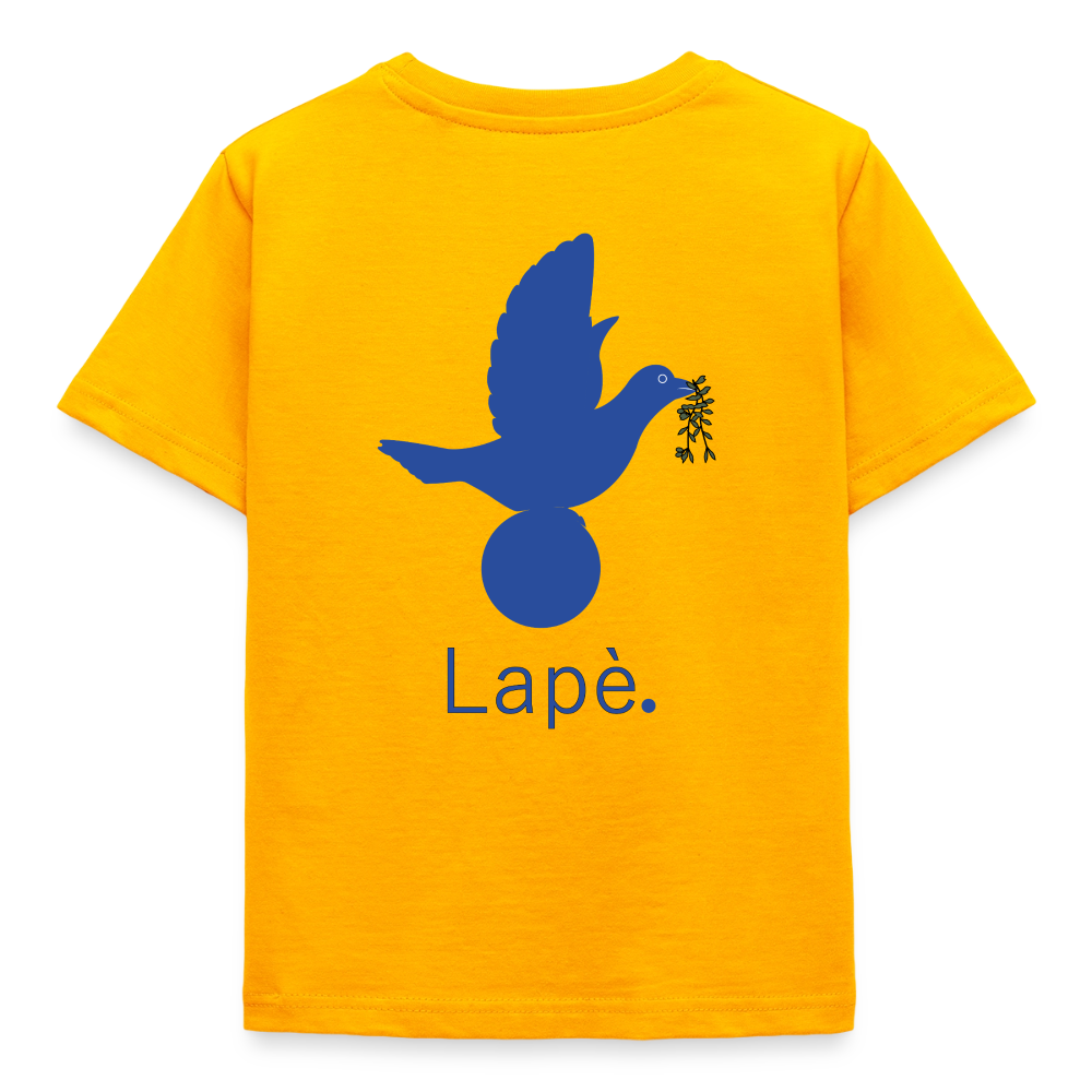 T-shirt Enfant anniversaire 2 ans Lapè bleu - Lusoquot - or