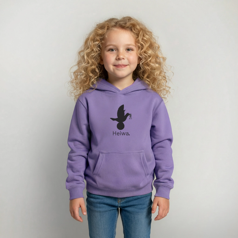 Sweat à capuche Enfant Heiwa noir - Lusoquot - lavande