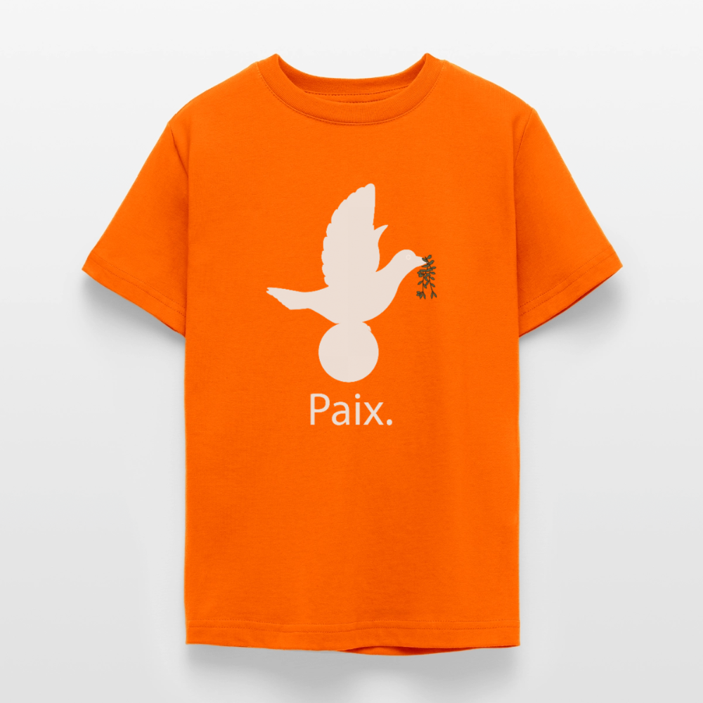T-shirt Ado  Paix blanc - Lusoquot - orange