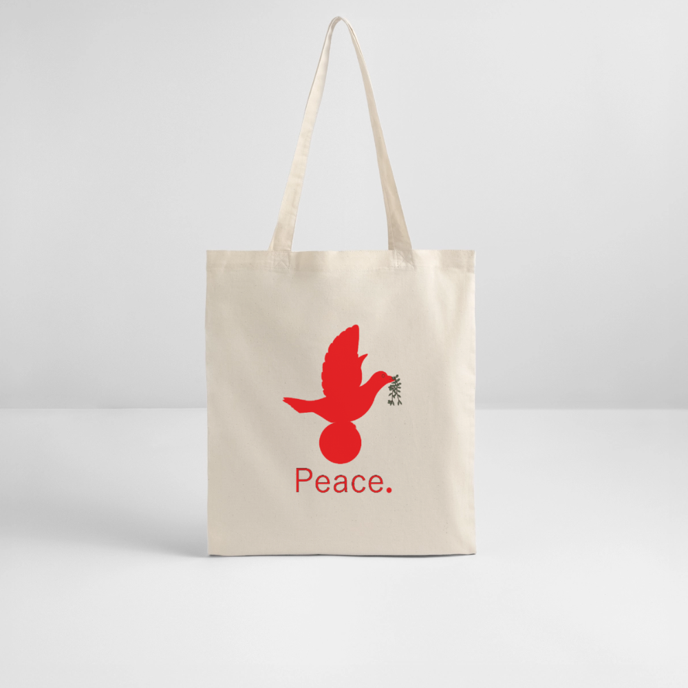 Tote bag bio Stanley/Stella Peace rouge - Lusoquot - écru doux