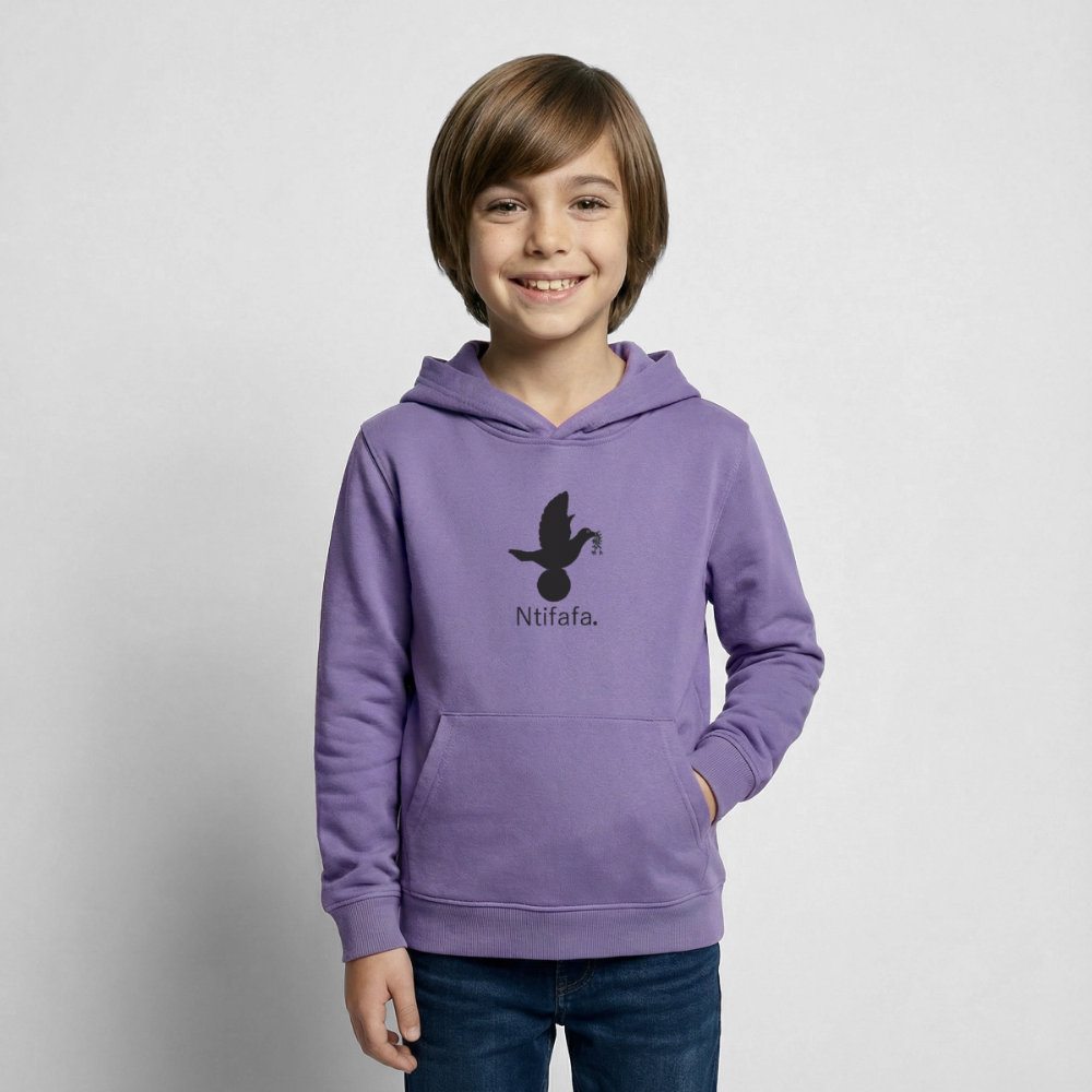 Sweat à capuche Enfant Ntifafa noir - Lusoquot - lavande