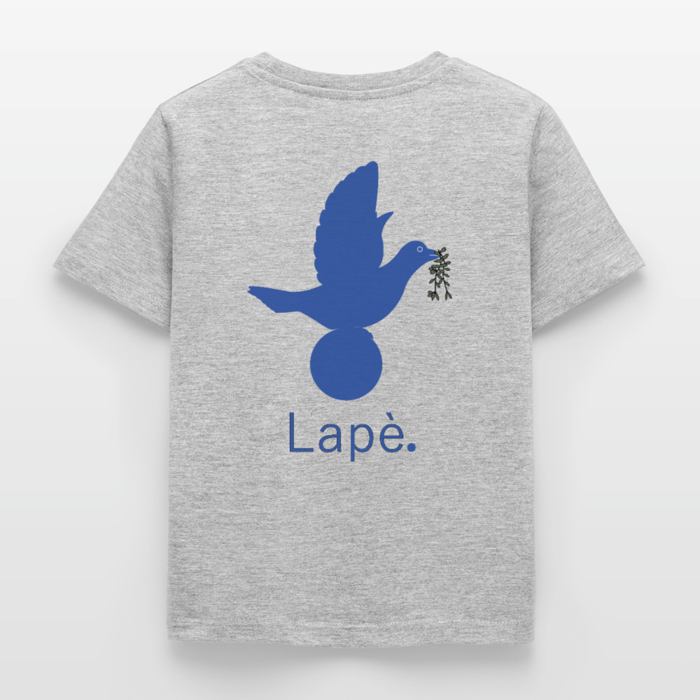 T-shirt Enfant anniversaire Lapè bleu - Lusoquot - gris chiné