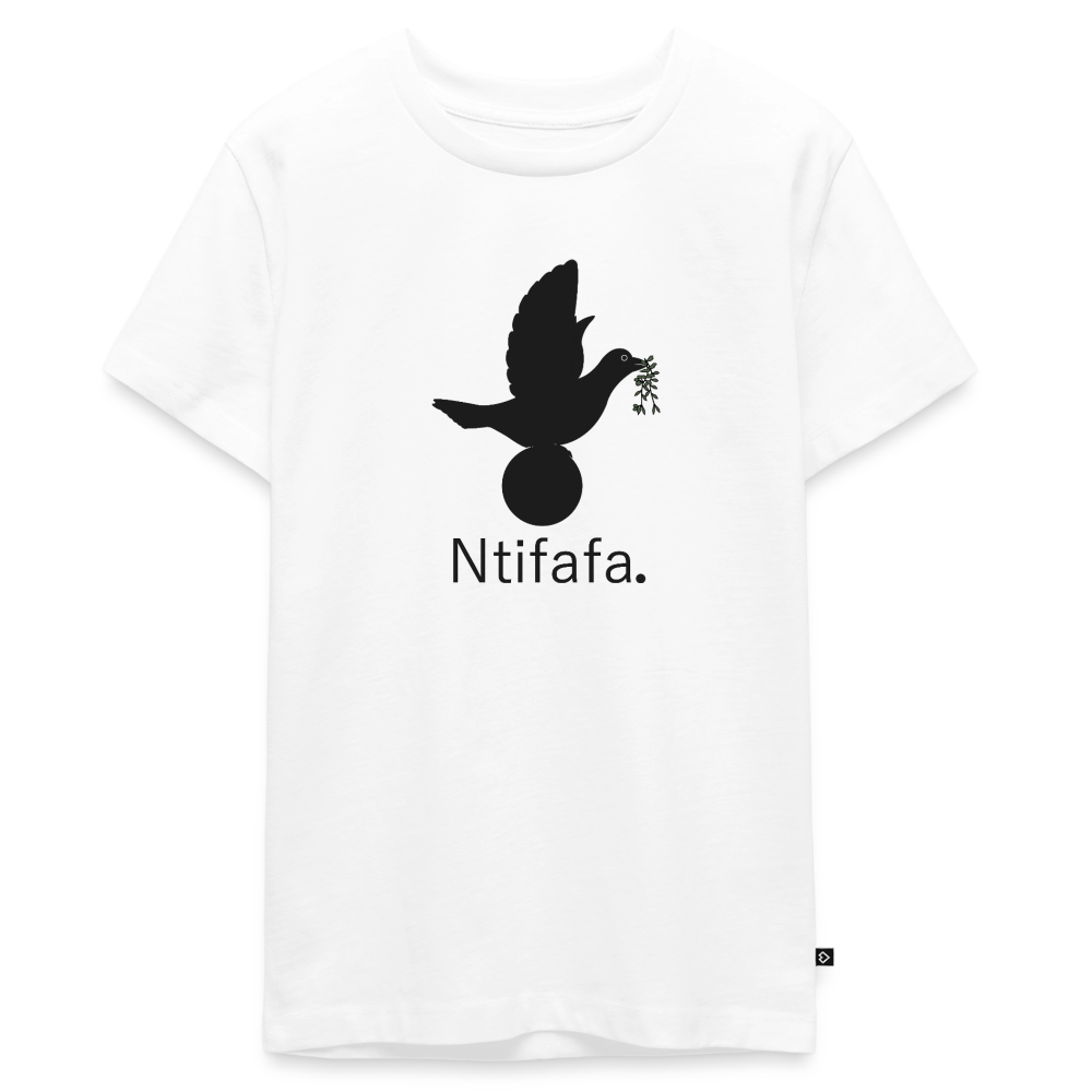 T-shirt Premium Ado Ntifafa noir - Lusoquot - blanc