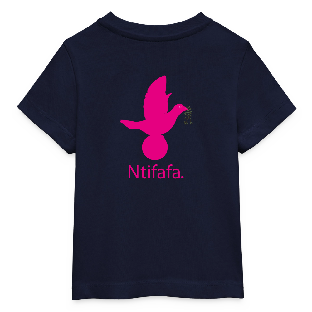 T-shirt bébé bio Stanley/Stella anniaversaire 2 ans Ntifafa rose - Lusoquot - marine