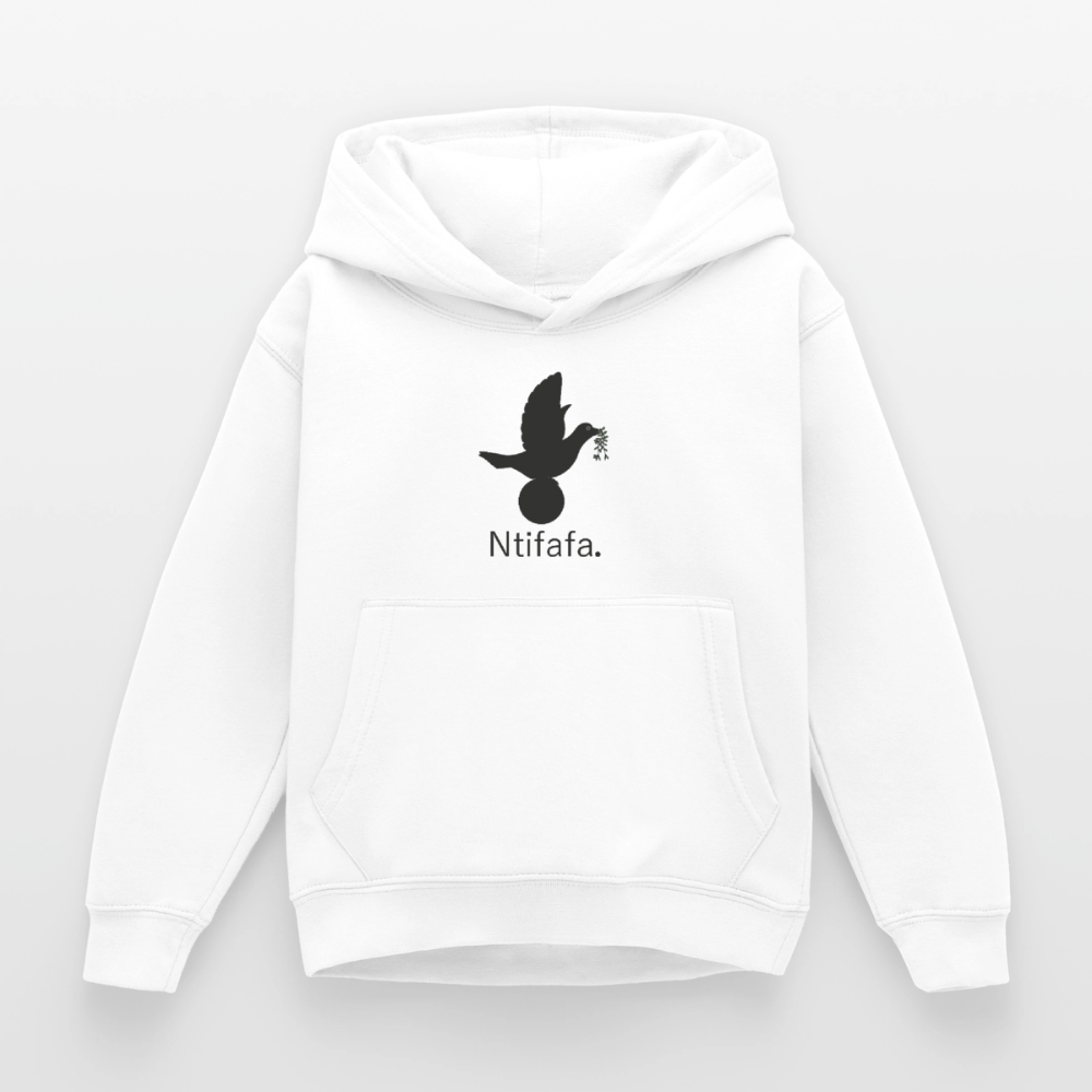Sweat à capuche Enfant Ntifafa noir - Lusoquot - blanc