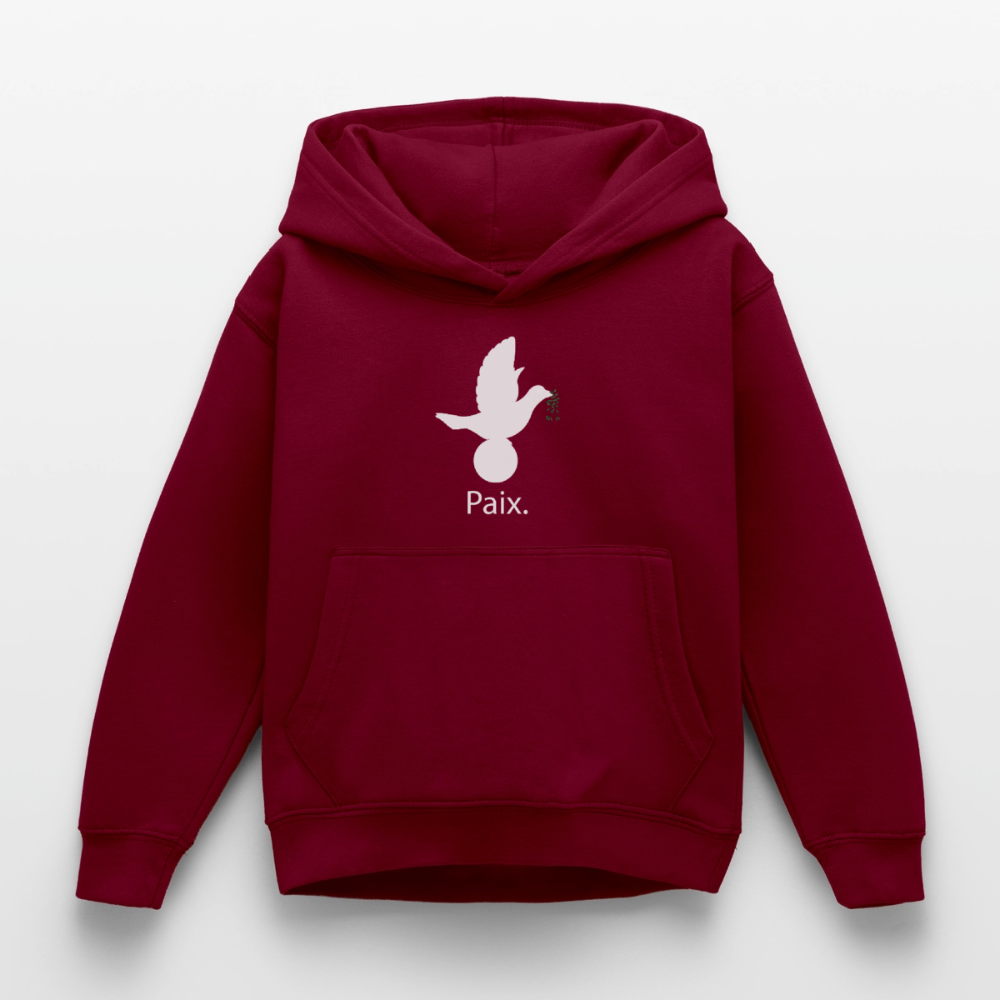 Sweat à capuche Enfant Paix blanc - Lusoquot - bordeaux