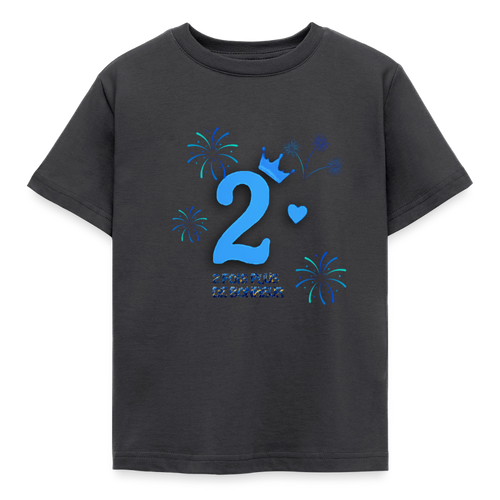 T-shirt Enfant anniversaire 2 ans Lapè bleu - Lusoquot - charbon