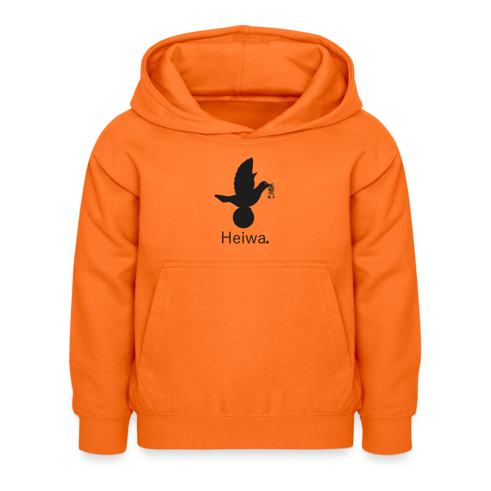 Sweat à capuche Enfant Heiwa noir - Lusoquot - orange