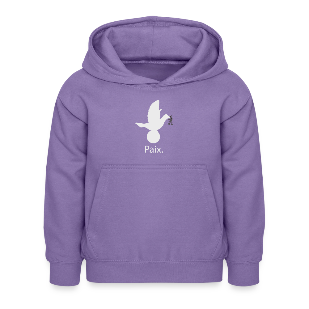 Sweat à capuche Enfant Paix blanc - Lusoquot - lavande