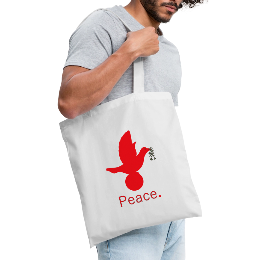 Tote Bag Peace rouge - Lusoquot - blanc