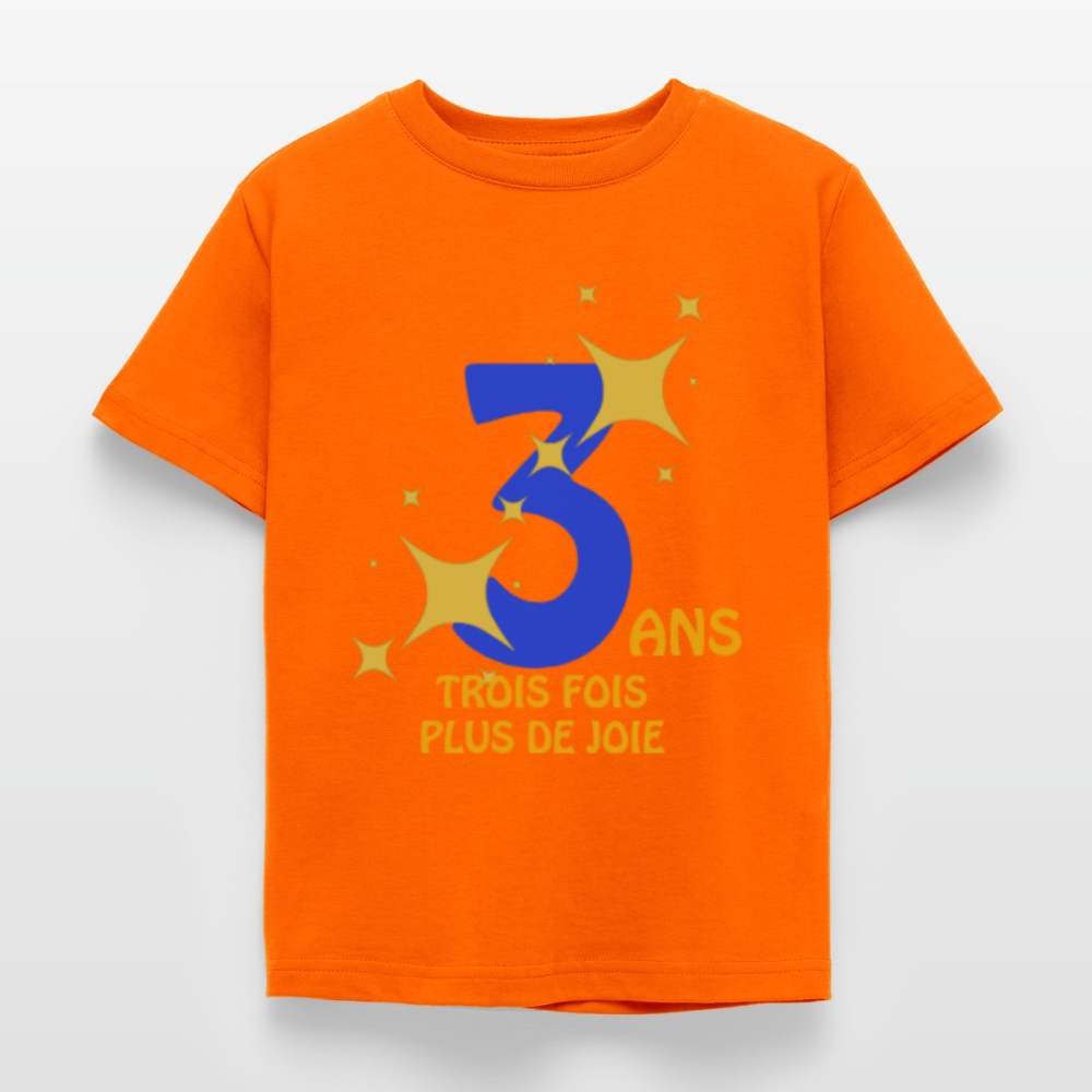 T-shirt Enfant anniversaire Lapè bleu - Lusoquot - orange